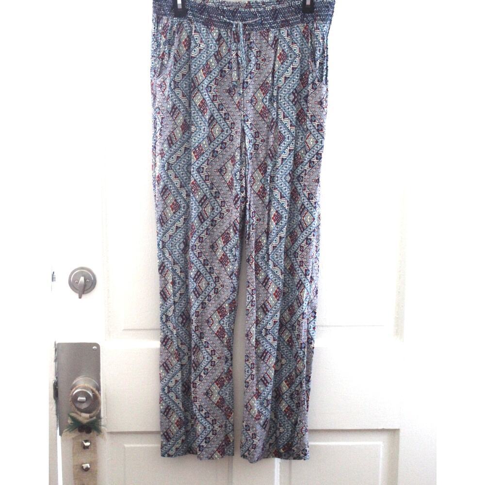 Signature Studio Pull on elastic waist BOHO 100% Rayon Pant Size XLarge